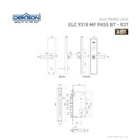 ELECTRONIC LOCK DEKKSON | ELECTRONIC LOCK DEKKSON ELC 9318 MF PASS BT (R) W37 TTLOCK BLACK