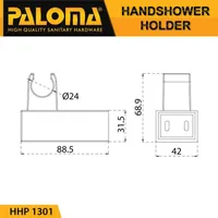 HAND SHOWER HOLDER | HAND SHOWER HOLDER 1301 CHROME