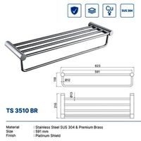 Towel Shelf | TOWEL SHELF DEKKSON TS 3510 BR  CP