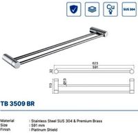 Towel Bar | TOWEL BAR DOUBLE DEKKSON TB 3509 BR  CP