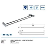 Towel Bar | TOWEL BAR DOUBLE DEKKSON TB 5409 BR  CP