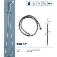 TOILET SHOWER HOSE | TOILET SHOWER HOSE SUS 304 DEKKSON TSH 001-1200  CP