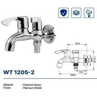 Wall Tap | WALL TAP 2 OUT DEKKSON WT 1205-2  CP