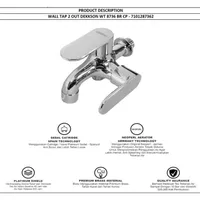 Wall Tap | WALL TAP 2 OUT DEKKSON WT 8736 BR  CP