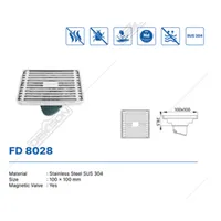 FLOOR DRAIN | FLOOR DRAIN SUS 304 DEKKSON FD 8028  SSS