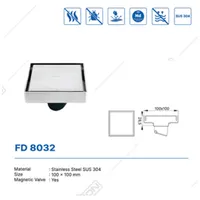 FLOOR DRAIN | FLOOR DRAIN SUS 304 DEKKSON FD 8032  SSS