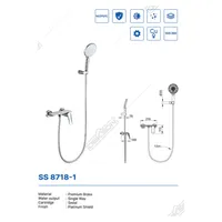 SHOWER SET | SHOWER SET DEKKSON SS 8718-1  CP