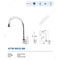 KITCHEN TAP WALL | KITCHEN TAP WALL DEKKSON KTW 8632 BR  CP