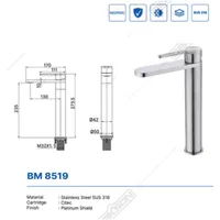 BASIN MIXER | BASIN MIXER SUS 316 DEKKSON BM 8519 SSS