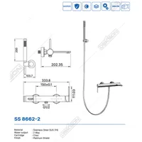 SHOWER SET | SHOWER SET 2 FUNCTION SUS 316 DEKKSON SS 8662-2 SSS