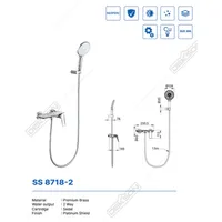 SHOWER SET | SHOWER SET 2 FUNCTION DEKKSON SS 8718-2  CP