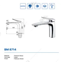 BASIN MIXER | BASIN MIXER DEKKSON BM 8714  CP