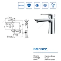 BASIN MIXER | BASIN MIXER DEKKSON BM 1322 CP