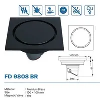 FLOOR DRAIN | FLOOR DRAIN DEKKSON FD 9808 BR  GUN GREY