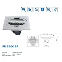 FLOOR DRAIN | FLOOR DRAIN DEKKSON FD 9900 BR  GUN GREY