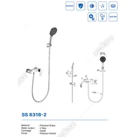 SHOWER SET | SHOWER SET 2 FUNCTION DEKKSON SS 8318-2  CP