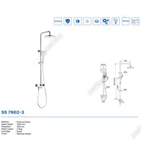 SHOWER SET | SHOWER SET 3 FUNCTION DEKKSON SS 7902-3  CP