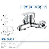 SHOWER BATHTUB MIXER | SHOWER BATHTUB MIXER 2 FUNCTION DEKKSON BBM 8080-2  CP