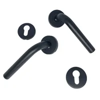 LEVER HANDLE TUBE ROSES ( LHTR ) | HANDLE LHTR 02-0002 MATT BLACK