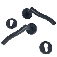 LEVER HANDLE TUBE ROSES ( LHTR ) | HANDLE LHTR 02-007 MATT BLACK