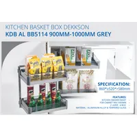 KITCHEN BASKET BOX | KITCHEN BASKET BOX DEKKSON KDB AL BB5114 900MM-1000MM GREY (2)