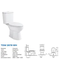 TOILET DUOBLOCK WASHDOWN | TOILET DUOBLOCK WASHDOWN DEKKSON TDW 2678 WH