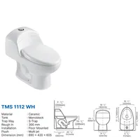 TOILET MONOBLOCK SIPHONIC | TOILET MONOBLOCK SIPHONIC DEKKSON TMS 1112 WH