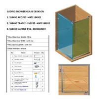 SLIDING DOOR | SLIDING SHOWER GLASS DEKKSON SS8490 ACC PSS + TRACK 1.2M PSS + SS8490 HANDLE PSS