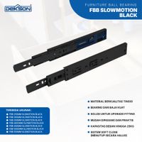 FURNITURE SLIDING ACCESSORIES | FURNITURE BALL BEARING DEKKSON FBB 300MM SLOWMOTION BLACK