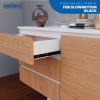 FURNITURE SLIDING ACCESSORIES | FURNITURE BALL BEARING DEKKSON FBB 300MM SLOWMOTION BLACK