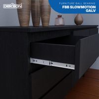 FURNITURE SLIDING ACCESSORIES | FURNITURE BALL BEARING DEKKSON FBB 350MM SLOWMOTION GALV