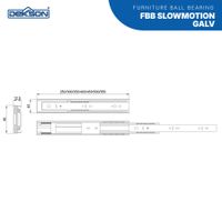 FURNITURE SLIDING ACCESSORIES | FURNITURE BALL BEARING DEKKSON FBB 350MM SLOWMOTION GALV