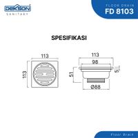 FLOOR DRAIN | FLOOR DRAIN DEKKSON FD 8103 BR CP