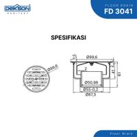 FLOOR DRAIN | FLOOR DRAIN SUS 304 DEKKSON FD 3041 PSS