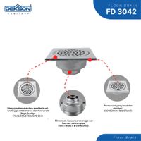 FLOOR DRAIN | FLOOR DRAIN SUS 304 DEKKSON FD 3042 PSS