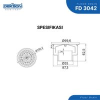 FLOOR DRAIN | FLOOR DRAIN SUS 304 DEKKSON FD 3042 PSS