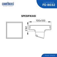 FLOOR DRAIN | FLOOR DRAIN SUS 304 DEKKSON FD 8032  SSS
