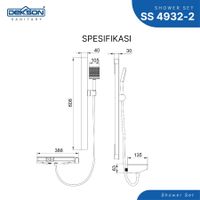SHOWER SET | SHOWER SET 2 FUNCTION + SLIDING RAIL DEKKSON SS 4932-2 MB