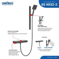 SHOWER SET | SHOWER SET 2 FUNCTION + SLIDING RAIL DEKKSON SS 4932-2 WH