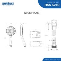 HAND SHOWER | HAND SHOWER SET DEKKSON HSS 5210 CP