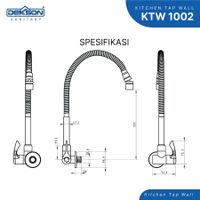 KITCHEN TAP WALL | KITCHEN TAP WALL DEKKSON KTW 1002 GM