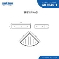 CORNER BASKET | CORNER BASKET PLASTIC DEKKSON CB 1549-1 PSS