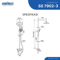 SHOWER SET | SHOWER SET 3 FUNCTION DEKKSON SS 7902-3  CP