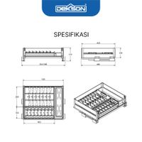 KITCHEN BASKET BOX | KITCHEN BASKET BOX DEKKSON KDB AL BB3308 800MM GREY
