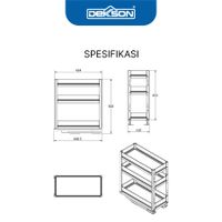 KITCHEN BASKET BOX | KITCHEN BASKET BOX DEKKSON KDB AL BB6406 200MM GREY