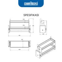 KITCHEN BASKET BOX | KITCHEN BASKET BOX DEKKSON PDB AL BB6317 600MM GREY