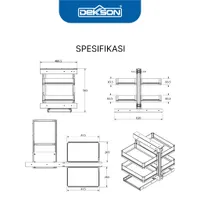 KITCHEN BASKET BOX | KITCHEN BASKET BOX DEKKSON POP AL BB5206 800MM GREY (2)