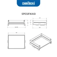 KITCHEN BASKET BOX | KITCHEN BASKET BOX DEKKSON KDB AL BB3307 800MM GREY