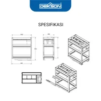 KITCHEN BASKET BOX | KITCHEN BASKET BOX DEKKSON KDB AL BB6407 400MM GREY