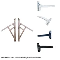 PAKET | PAKET FRICTION STAY TC 8" - SUS 304 + CASEMENT HANDLE TC 428 ( BK / WH )